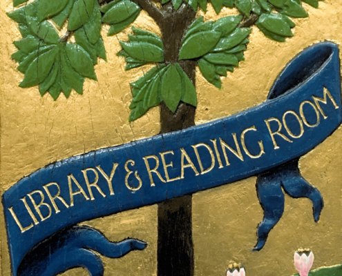 Image of art work created for the Gibson library reading room.