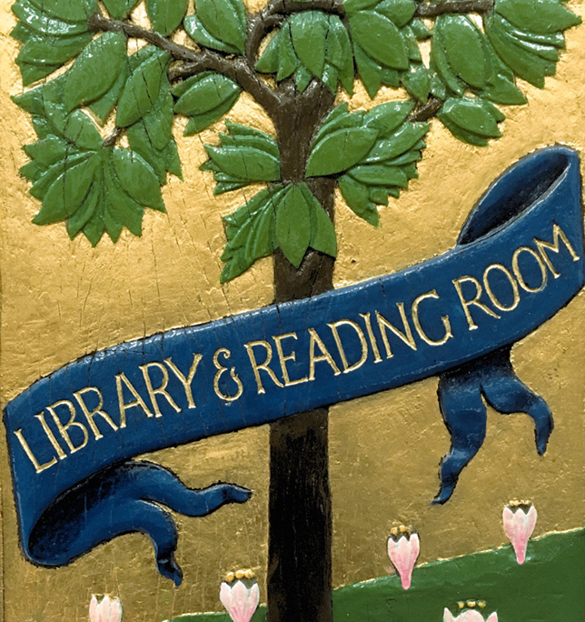 Image of art work created for the Gibson library reading room.