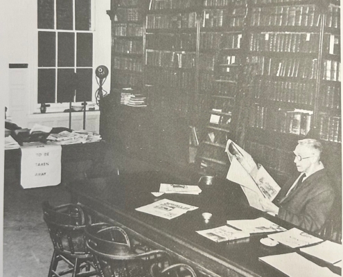 vintage image of the Gibson library at first opening.