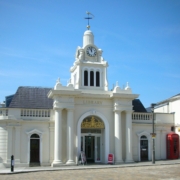 image of the Gibson library exterior clock tower