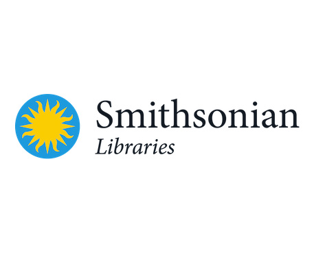 The logo for Smithsonian Libraries, featuring a blue circular emblem with a yellow sunburst next to dark blue stacked text.